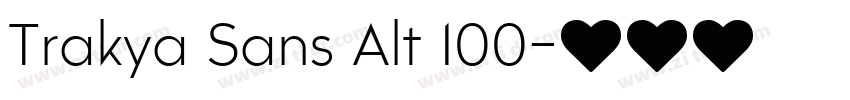 Trakya Sans Alt 100字体转换